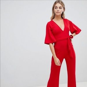NWT - Missguided plunge kimono sleeve jumpsuit